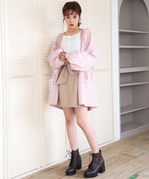 one after another NICE CLAUP（ワンアフターアナザーナイスクラップ）の「アウトポケット 台形スカート（スカート・レディース・アイボリー/ブラック/ベージュ/ネイビー/ブラウン・FREE）」の20枚目の写真