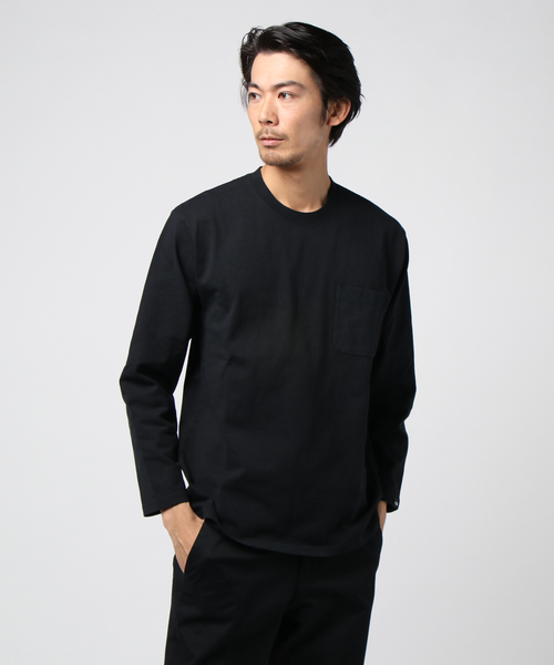 THE NORTH FACE（ザノースフェイス）の「ザ・ノース・フェイス メンズ ユーズド加工Tシャツ / ロングスリーブガーメントダイヘビーコットンティー（Tシャツ/カットソー・メンズ・セージグリーン/タン/ネイビー/オレンジ/ダークグリーン/ブラック/カーキ・MEDIUM/SMALL/LARGE/X-LARGE）」の2枚目の写真