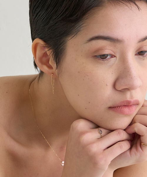 K10】チェーンフープピアス（ピアス（両耳用））｜JUPITER（ジュピター