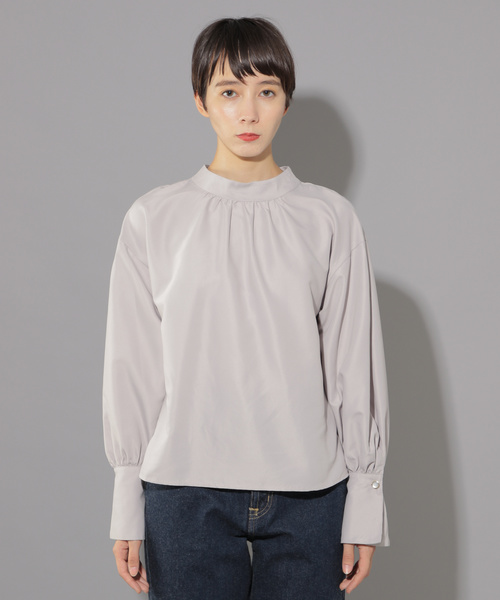 PAGEBOY（ページボーイ）の「フレアスリーブロングシャツ（シャツ/ブラウス・レディース・ライトグレー/ダークオレンジ/ブラック・FREE）」の7枚目の写真
