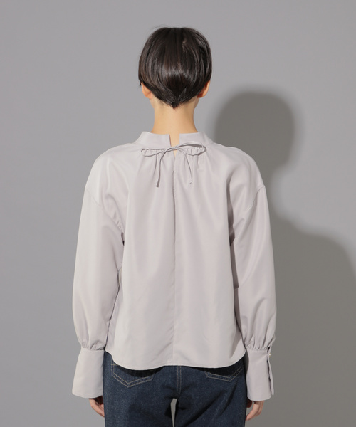 PAGEBOY（ページボーイ）の「フレアスリーブロングシャツ（シャツ/ブラウス・レディース・ライトグレー/ダークオレンジ/ブラック・FREE）」の9枚目の写真