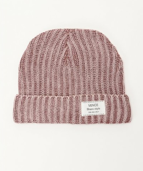 VENCEEXCHANGE（ヴァンスエクスチェンジ）の「ストーンウォッシュニット帽（ニットキャップ/ビーニー・レディース・ブラック/ブラウン/オフホワイト/ブルー・M）」の4枚目の写真