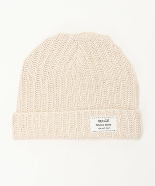 VENCEEXCHANGE（ヴァンスエクスチェンジ）の「ストーンウォッシュニット帽（ニットキャップ/ビーニー・レディース・ブラック/ブラウン/オフホワイト/ブルー・M）」の2枚目の写真