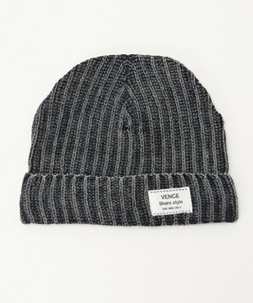 VENCEEXCHANGE（ヴァンスエクスチェンジ）の「ストーンウォッシュニット帽（ニットキャップ/ビーニー・レディース・ブラック/ブラウン/オフホワイト/ブルー・M）」の3枚目の写真