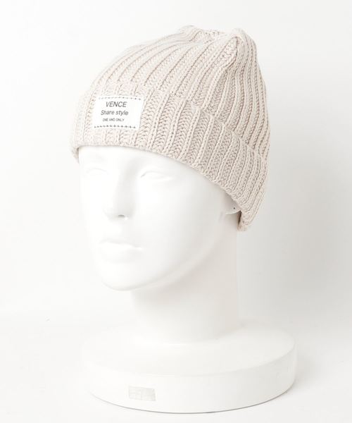 VENCEEXCHANGE（ヴァンスエクスチェンジ）の「ストーンウォッシュニット帽（ニットキャップ/ビーニー・レディース・ブラック/ブラウン/オフホワイト/ブルー・M）」の9枚目の写真