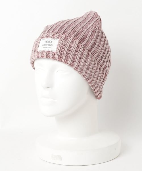 VENCEEXCHANGE（ヴァンスエクスチェンジ）の「ストーンウォッシュニット帽（ニットキャップ/ビーニー・レディース・ブラック/ブラウン/オフホワイト/ブルー・M）」の8枚目の写真