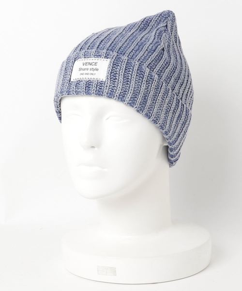 VENCEEXCHANGE（ヴァンスエクスチェンジ）の「ストーンウォッシュニット帽（ニットキャップ/ビーニー・レディース・ブラック/ブラウン/オフホワイト/ブルー・M）」の7枚目の写真