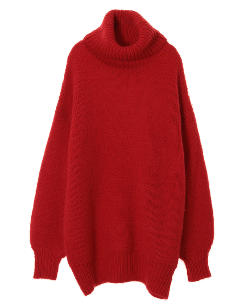 CLANE レッド ニットセーター Mサイズ CLANE（クラネ）の「BIG TURTLE MOHAIR KNIT（ニット/セーター）」 - WEAR