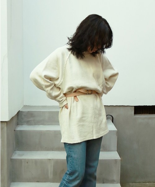 TODAYFUL（トゥデイフル）の「ワッフルラグラントップス（Tシャツ/カットソー・レディース・チャコールグレー/アイボリー・FREE）」の2枚目の写真