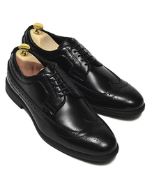 【Stnd works/スタンドワークス】カウレザー ウィングチップ プレーントゥ ドレスシューズ