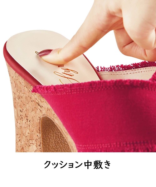 GeeRA(ジーラ)の「変形ウェッジソールサンダル(サンダル・レディース・レッド/ベージュ/ネイビー/ブラック・X-LARGE/LARGE/SMALL/MEDIUM)」の13枚目の写真
