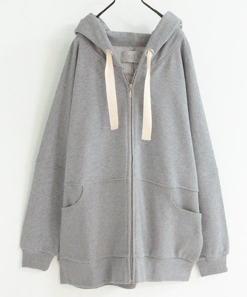 osharewalker(オシャレウォーカー)の「『配色リボンスウェットパーカー』(パーカー・レディース・ブラック/杢グレー/カーキ/オートミール・FREE)」の7枚目の写真