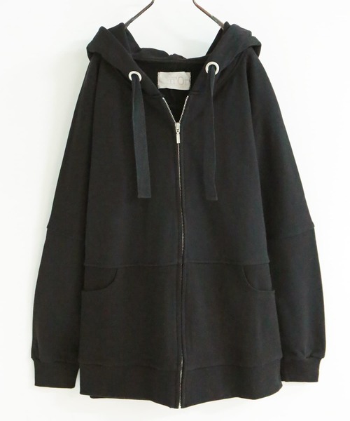 osharewalker(オシャレウォーカー)の「『配色リボンスウェットパーカー』(パーカー・レディース・ブラック/杢グレー/カーキ/オートミール・FREE)」の5枚目の写真