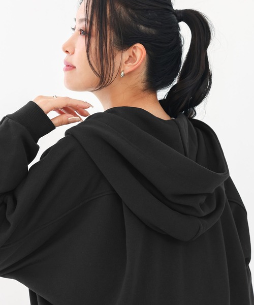 osharewalker(オシャレウォーカー)の「『配色リボンスウェットパーカー』(パーカー・レディース・ブラック/杢グレー/カーキ/オートミール・FREE)」の15枚目の写真