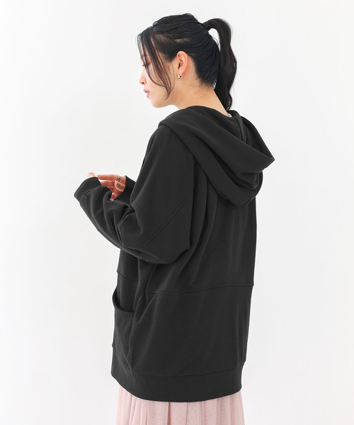 osharewalker(オシャレウォーカー)の「『配色リボンスウェットパーカー』(パーカー・レディース・ブラック/杢グレー/カーキ/オートミール・FREE)」の16枚目の写真