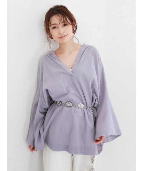 Ungrid（アングリッド）の「コットンガーゼスキッパーブラウス（シャツ/ブラウス・レディース・オフホワイト/イエロー/ブルー・FREE）」の3枚目の写真