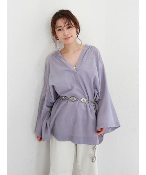 Ungrid（アングリッド）の「コットンガーゼスキッパーブラウス（シャツ/ブラウス・レディース・オフホワイト/イエロー/ブルー・FREE）」の7枚目の写真