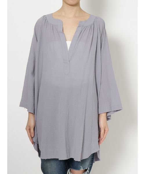 Ungrid（アングリッド）の「コットンガーゼスキッパーブラウス（シャツ/ブラウス・レディース・オフホワイト/イエロー/ブルー・FREE）」の9枚目の写真