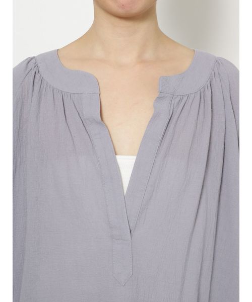 Ungrid（アングリッド）の「コットンガーゼスキッパーブラウス（シャツ/ブラウス・レディース・オフホワイト/イエロー/ブルー・FREE）」の12枚目の写真