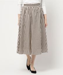 YECCA VECCA | ストライプ柄ギャザ-スカ-ト(スカート)