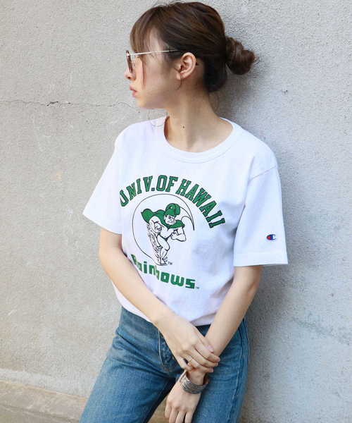 Champion(チャンピオン)の「【Champion】MADE IN USA T1011 PrintT-SHIRTS(Tシャツ/カットソー・レディース・ネイビー/グレー/ホワイト/グレー系その他/ホワイト系その他・L/S/M)」の2枚目の写真