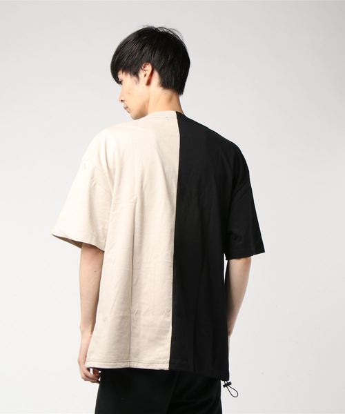 Burner（バーナー）の「【06 BURNER SELECT】裾ドローコードバイカラーロゴﾞ刺繍ビッグTシャツ（Tシャツ/カットソー・メンズ・ブラック系その他/ブラック系その他2/ブラック系その他3・L/M）」の5枚目の写真