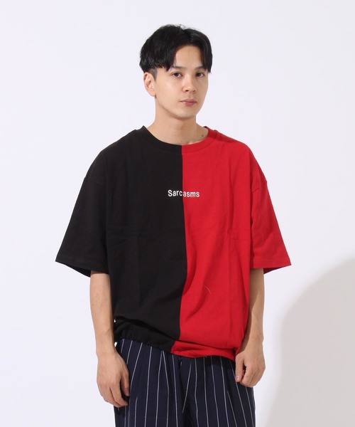 Burner（バーナー）の「【06 BURNER SELECT】裾ドローコードバイカラーロゴﾞ刺繍ビッグTシャツ（Tシャツ/カットソー・メンズ・ブラック系その他/ブラック系その他2/ブラック系その他3・L/M）」の2枚目の写真