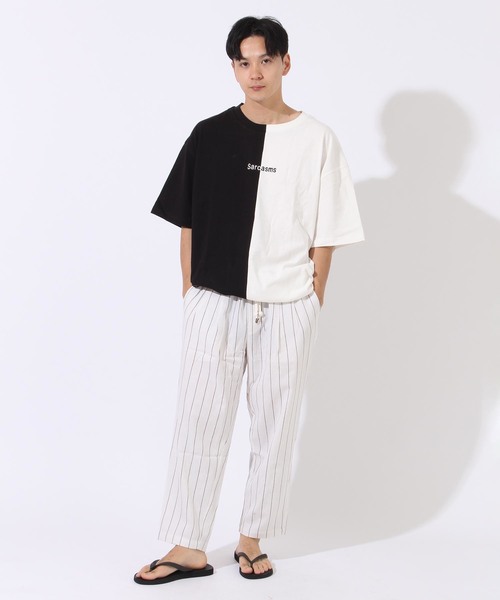 Burner（バーナー）の「【06 BURNER SELECT】裾ドローコードバイカラーロゴﾞ刺繍ビッグTシャツ（Tシャツ/カットソー・メンズ・ブラック系その他/ブラック系その他2/ブラック系その他3・L/M）」の8枚目の写真