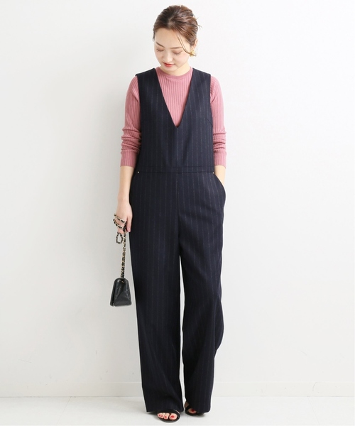 VERMEIL par iena(ヴェルメイユパーイエナ)の「【COUTURE DADAM/クチュール ド アダム】ジャンプスーツ◆(サロペット/オーバーオール・レディース・ネイビー・38/36)」の2枚目の写真