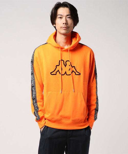 Kappa（カッパ）の「∴WEGO/Kappa別注テープロゴプルパーカー（パーカー・メンズ・ブラック/イエロー系その他/オレンジ系その他・MEDIUM/LARGE）」の10枚目の写真