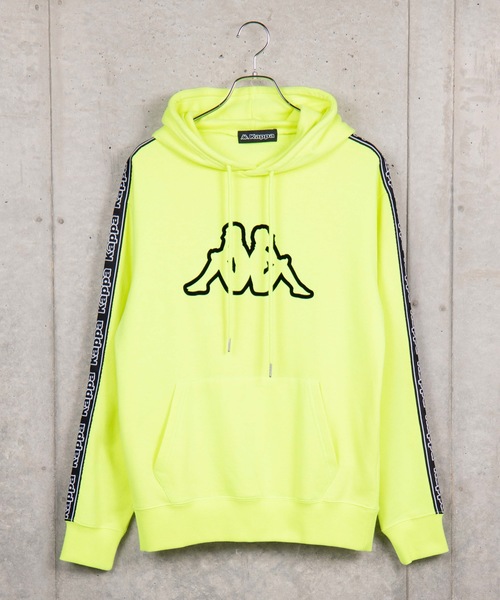 Kappa（カッパ）の「∴WEGO/Kappa別注テープロゴプルパーカー（パーカー・メンズ・ブラック/イエロー系その他/オレンジ系その他・MEDIUM/LARGE）」の14枚目の写真