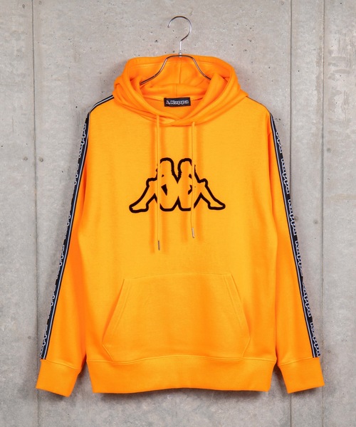 Kappa（カッパ）の「∴WEGO/Kappa別注テープロゴプルパーカー（パーカー・メンズ・ブラック/イエロー系その他/オレンジ系その他・MEDIUM/LARGE）」の13枚目の写真
