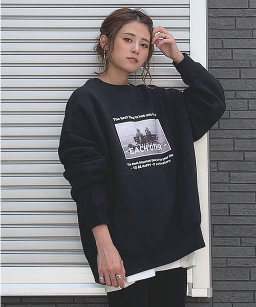 JACKROSE(ジャックローズ)の「WEARISTA yun×JACKROSE-BIGシルエット・スウェット(スウェット・メンズ・ホワイト/ブラック/グレー・M/L)」の2枚目の写真