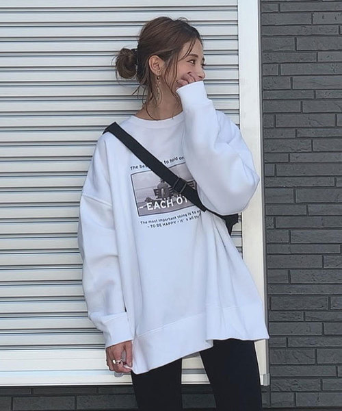 JACKROSE(ジャックローズ)の「WEARISTA yun×JACKROSE-BIGシルエット・スウェット(スウェット・メンズ・ホワイト/ブラック/グレー・M/L)」の4枚目の写真