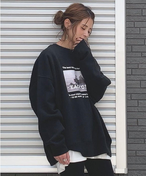 JACKROSE(ジャックローズ)の「WEARISTA yun×JACKROSE-BIGシルエット・スウェット(スウェット・メンズ・ホワイト/ブラック/グレー・M/L)」の5枚目の写真