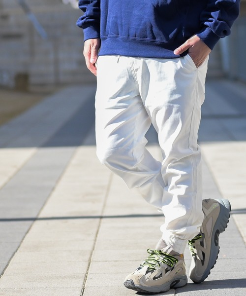 JOHN'S CLOSET(ジョンズクローゼット)の「【i】ストレッチツイルジョガーパンツ(チノパンツ・メンズ・ベージュ/カーキ/ネイビー/ホワイト/ブラック・MEDIUM/LARGE/X-LARGE/SMALL)」の2枚目の写真