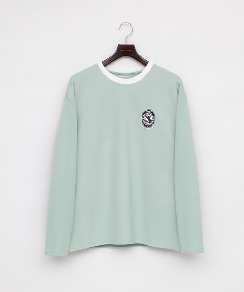 EMMA CLOTHES(エマクローズ)の「ポンチローマ オーバーサイズ 切り替え Footballロゴカットソー L/S (EMMA CLOTHES)(Tシャツ/カットソー・メンズ・ホワイト/ブラック/パープル/グリーン系その他・M/L)」の7枚目の写真