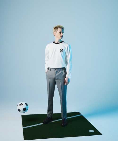 EMMA CLOTHES(エマクローズ)の「ポンチローマ オーバーサイズ 切り替え Footballロゴカットソー L/S (EMMA CLOTHES)(Tシャツ/カットソー・メンズ・ホワイト/ブラック/パープル/グリーン系その他・M/L)」の10枚目の写真
