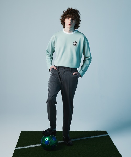 EMMA CLOTHES(エマクローズ)の「ポンチローマ オーバーサイズ 切り替え Footballロゴカットソー L/S (EMMA CLOTHES)(Tシャツ/カットソー・メンズ・ホワイト/ブラック/パープル/グリーン系その他・M/L)」の15枚目の写真