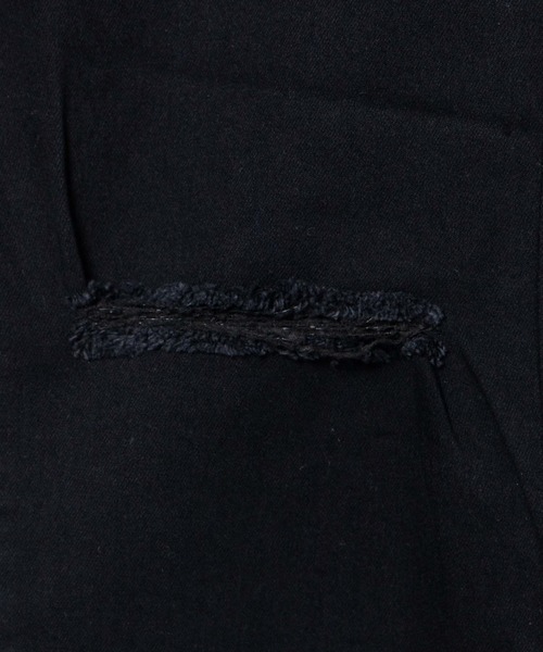 WEGO（ウィゴー）の「WEGO/チェーン付きクラッシュストレッチスキニーデニム（デニムパンツ・メンズ・ブラック/ライトインディゴブルー・MEDIUM/LARGE）」の6枚目の写真