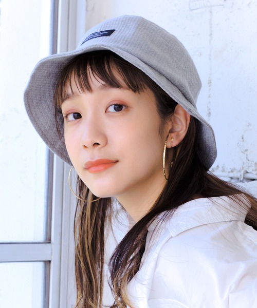 14+（イチヨンプラス）の「ワッフル素材バケットハット（ハット・レディース・ホワイト/ブラック/ベージュ/グレー・FREE）」の4枚目の写真