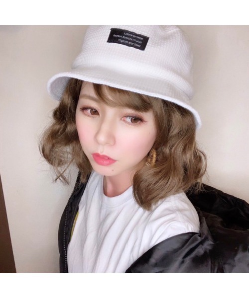 14+（イチヨンプラス）の「ワッフル素材バケットハット（ハット・レディース・ホワイト/ブラック/ベージュ/グレー・FREE）」の11枚目の写真