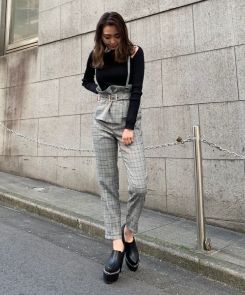 ENVYM(アンビー)の「コルセットレイヤーテーパードPT(その他パンツ・レディース・ベージュ/チェック/ピンク・MEDIUM/SMALL)」の6枚目の写真