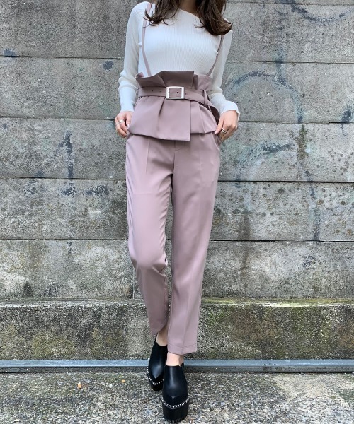 ENVYM(アンビー)の「コルセットレイヤーテーパードPT(その他パンツ・レディース・ベージュ/チェック/ピンク・MEDIUM/SMALL)」の11枚目の写真