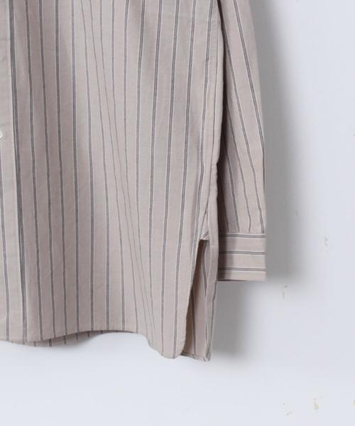 coen（コーエン）の「インドコットンストライプロングバンドカラーシャツ（シャツ/ブラウス・メンズ・ホワイト/ベージュ・X-LARGE/LARGE/SMALL/MEDIUM）」の10枚目の写真