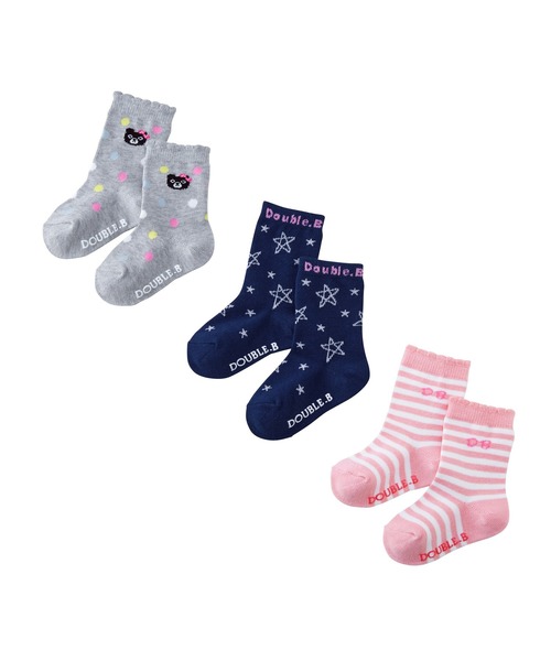 ソックスパック 3足セット 11 21cm ソックス 靴下 Double B ダブルビー のファッション通販 Zozotown