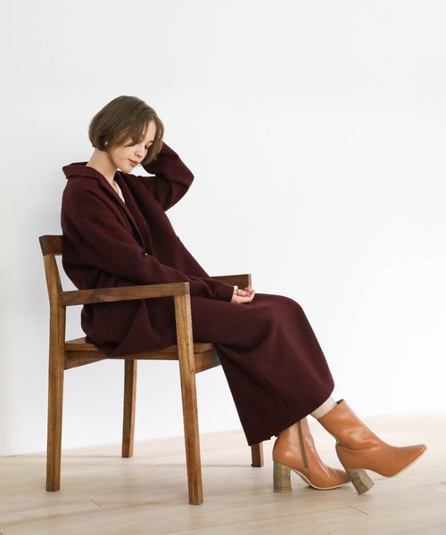 select MOCA(セレクトモカ)の「スクエアフェイクレザーブーツ(ブーツ・レディース・ブラック/オレンジ/バーガンディー・SMALL/MEDIUM/LARGE)」の5枚目の写真