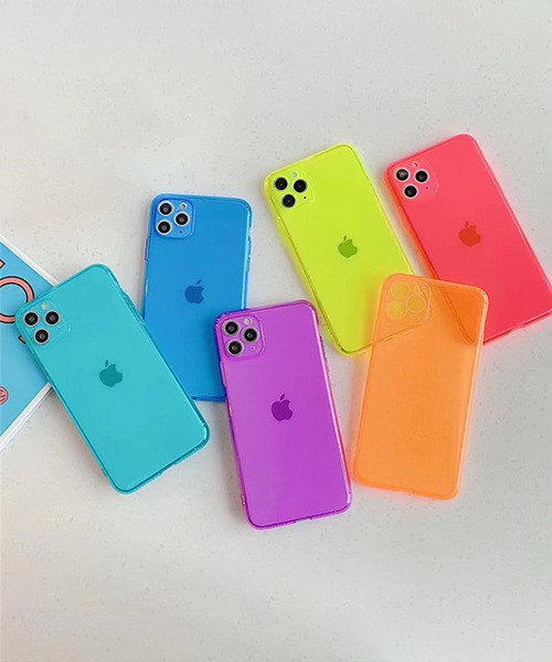 C U L カラフル 蛍光 ネオン クリア 透明 Iphoneカバー アイフォンケース Ipc526 スマホケース カバー C U L シーユーエル のファッション通販 Zozotown