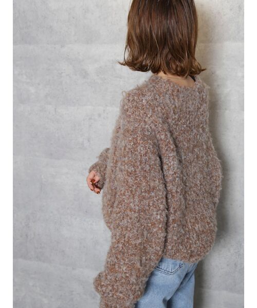 dazzlin（ダズリン）の「ジュエリーボックスボトルニットトップス（ニット/セーター・レディース・ベージュ/パープル/ブラウン/グリーン/オフホワイト・FREE）」の14枚目の写真