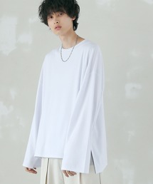 LILL | オーバーサイズ 長袖 Tシャツ ＆ タンクトップ リアルレイヤード アンサンブル セット(Tシャツ/カットソー)